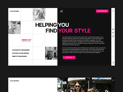 Stylist Website Design branding design fashion graphic design illustration logo personnal shopper stylist typography ui ux web design