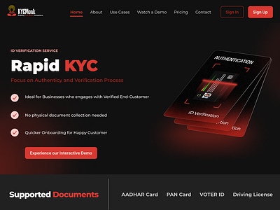 KYC Monk Case Study branding casestudy design illustration logo red typography ui ux webapp webdesign