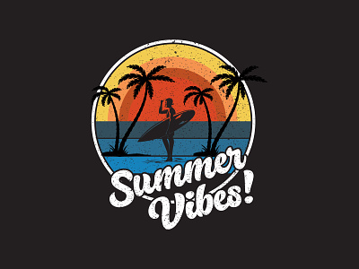 Summer T-shirt Design summer background