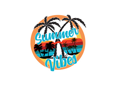 Summer T-shirt Design summer background