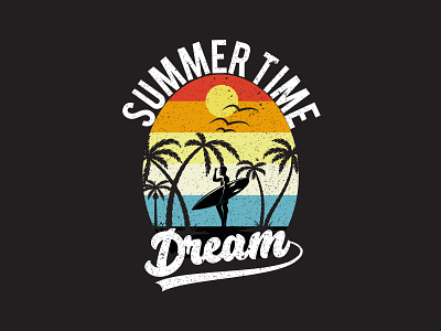 Summer T-shirt Design summer background