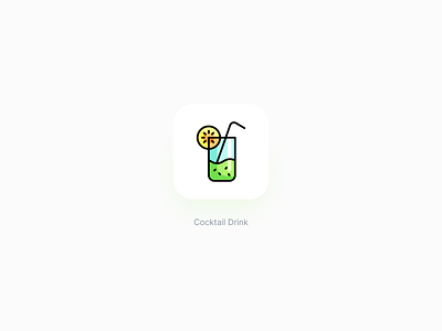 Cocktail drink icon vector
