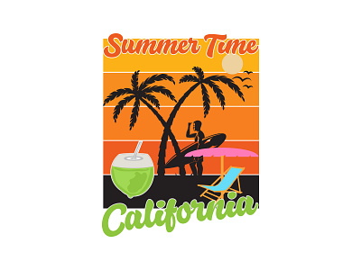 Summer T-shirt Design summer background