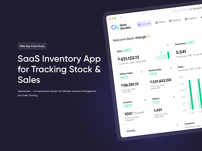 SaaS Inventory App for Tracking Stock & Sales casestudy dashboard invetory management overview productdesign sales stock system tracking