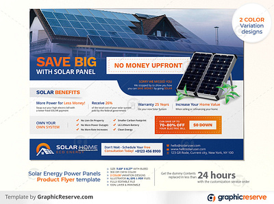 Save Big with Solar Flyer Template canva canva flyer design flyer save big with solar solar energy solar flyer solar flyer canva template solar product marketing flyer solar promotional flyer solar system requirement flyer