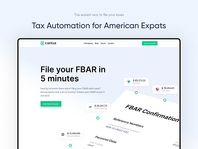 Tax Automation Webapp automation bank banking casestudy cro finance financial automation fintech landing page product design tax tax automation tax system taxing taxing system