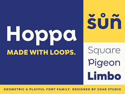 Hoppa typeface branding clean font custom font custom type font font design geometric grotesk hoppa loop modern font sans serif type design type foundry