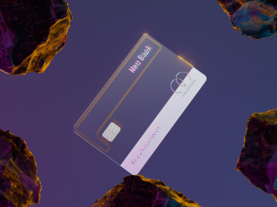 Clear card 2d 3d ads branding design graphic design illustration logo mastercard metall neu bank promo render ui web