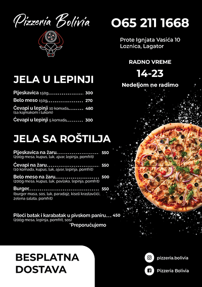 Pizza Flyer Design adobe illustrator branding flyer graphic design inspiration menu pizza