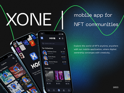 XONE - App for Crypto & NFT communities design nft ui ux