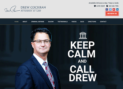 Drew Cochran, Attorney at Law criminal attorney graphic design web design website design