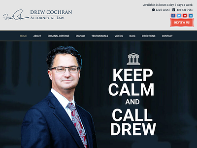 Drew Cochran, Attorney at Law criminal attorney graphic design web design website design