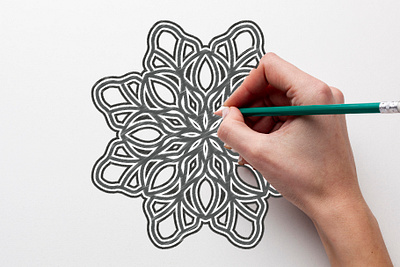 Drawinng Mandala Art Design Sketch saucer