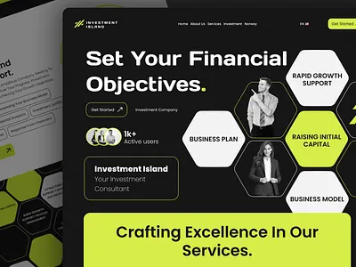Investment Island branding design develop graphic design investment logo ui web designe