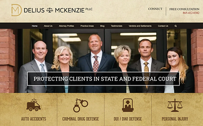Delius & McKenzie criminal attorney graphic design web design website design