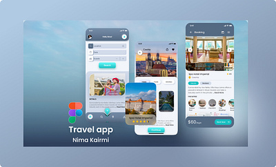 Travel App - UI/UX application design figma graphic design illustration photoshop travel travelapp ui ux webapp xd