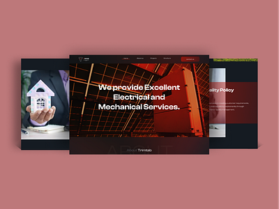 TRIMTAB. A mechanical and electrical service company landing page ui web design