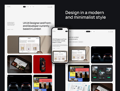 Portfolio Website animation figma front end graphic design moderndesign ui webdevelopment