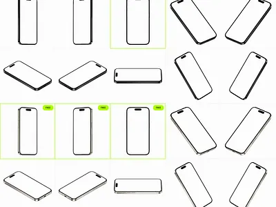 iPhone 15 Pro Mockup Collection free free mockup iphone 15 iphone 15 pro iphone mockup mockup smart phone