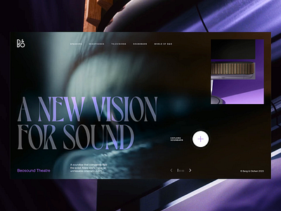 B&O Theatre web concept #1 bangolufsen beo beosound interaction music swiss design typography ui ui design visual design web concept webdesign webdesigner