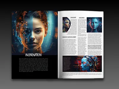 AI Magazine Layout Design figma graphic design indesign motion graphics ui ui ux ui ux