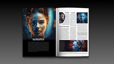 AI Magazine Layout Design figma graphic design indesign motion graphics ui ui ux ui ux