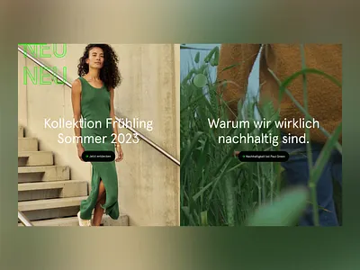 Rebranding with a focus on brand values / Paul Green 💚 animation branding buy design digital experience green madeineurope motion recycle shoes shop sustainable ui ux web women young