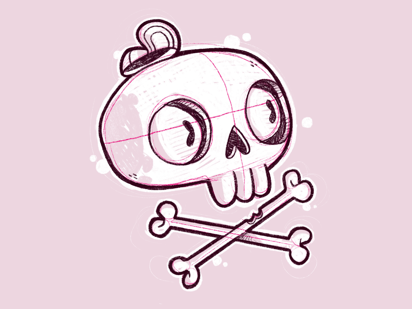 simple skull drawing tumblr