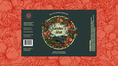Banshee's Wail Label Design beer label botanical illustration branding brewery craft beer design graphic design illustration landscape packaging design