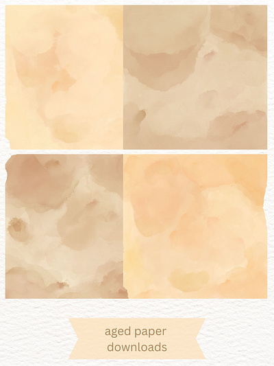 Watercolor Aged Paper Set clipart digital art watercolor