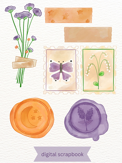 Scrapbooking Clipart Collection clipart digital art watercolor