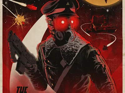 RED BARON poster design illustration poster print