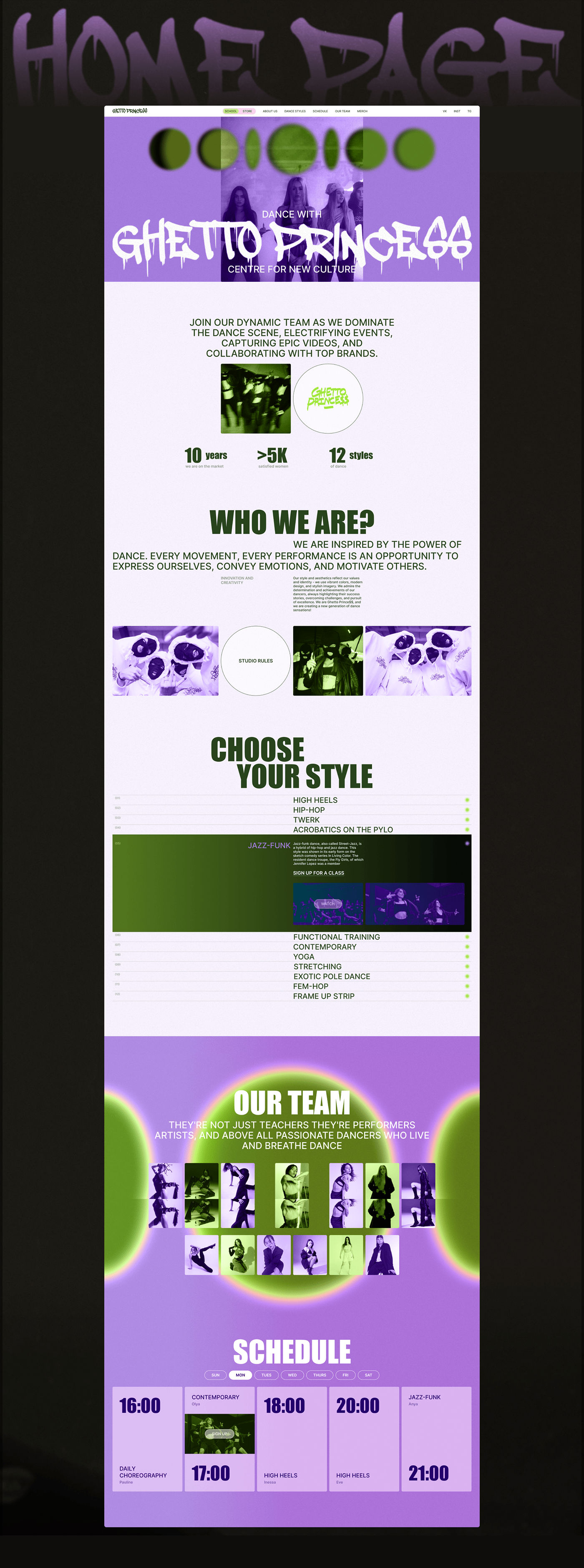 GHETTO PRINCESS | Dance Studio | Redesign concept by Evgeny UPROCK for ...