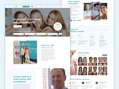 Homepage for an Invisalign Provider adobe xd figma homepage design interface design invisalign provider landing page design ui ux website design