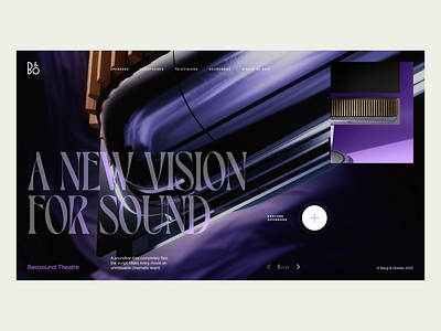 B&O Theatre web concept (still) bangolufsen beo beosound design illustration interaction music swiss design typography ui