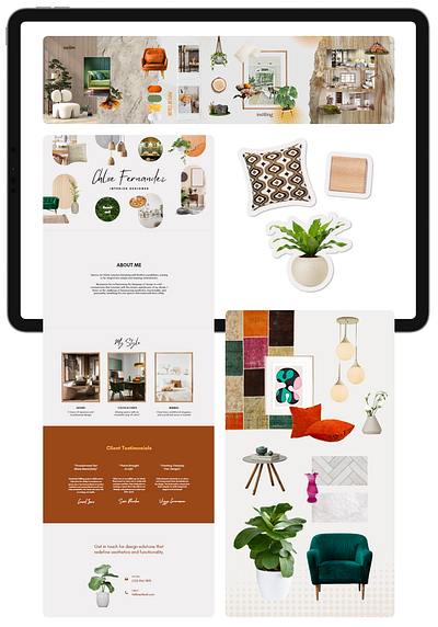 Interior Designer Portfolio branding design graphic design layout styleguide website design