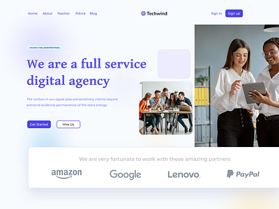 Digital Agency Landing Page UI Design digital agency website design figma design landing page design landingpage sigital agency ui design ui ui design ui ux uiux userinterface ux design webdesign website design