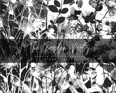 The Garden Party PS/CSP Stamp Brushes abr botanical brushes floral graphic design nature ps