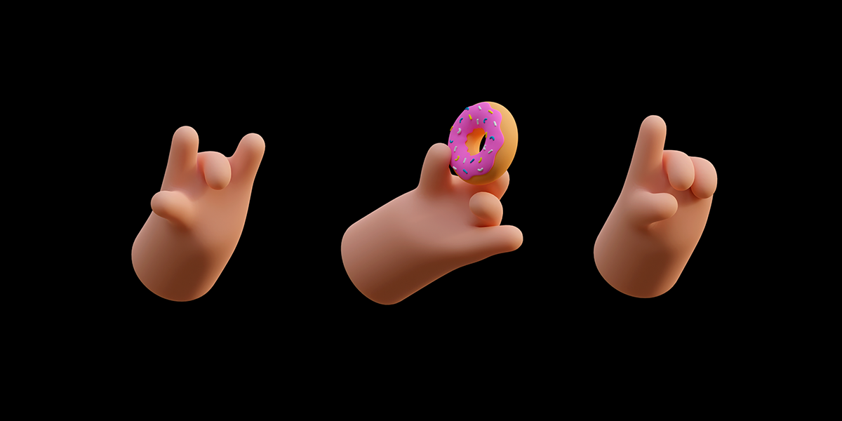 3d hands 3d cartoon character characterdesign hands