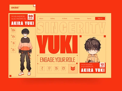 Akira x Sincerity - AI Graphic ai web anime anime app anime banner anime homepage app banner design branding dashboard flat graphic design landing page ui ux wallpaper web website