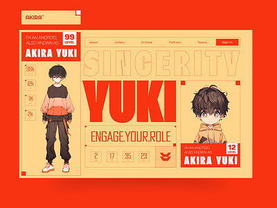 Akira x Sincerity - AI Graphic ai web anime anime app anime banner anime homepage app banner design branding dashboard flat graphic design landing page ui ux wallpaper web website
