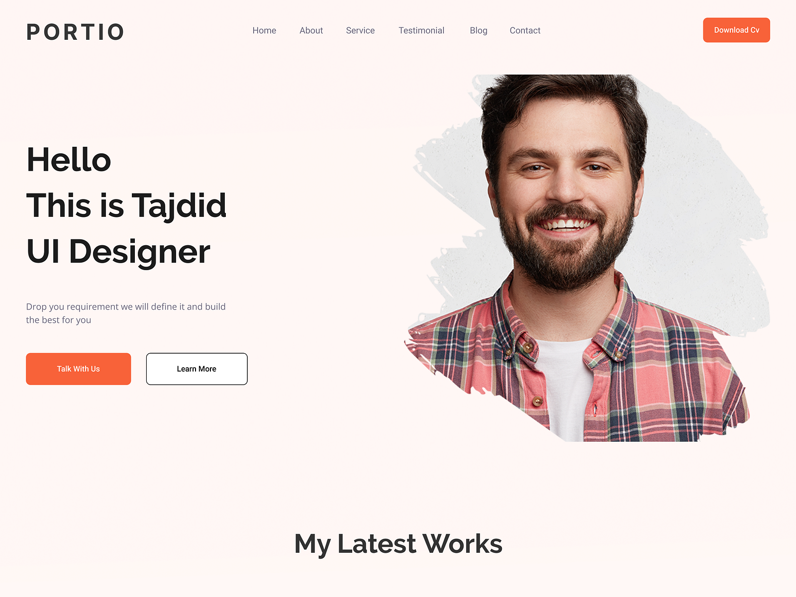 Portfolio Landing Page UI Design by Tajdid Islam on Dribbble