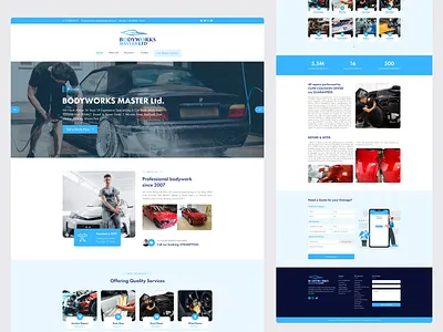 Automechanic & Bodywork Car Repair Website Landing Page auto center auto mechanic auto repair auto service body repair body shop body work bodyshop bodywork car service car services car wash car website car work landing page mechanic workshop repair services