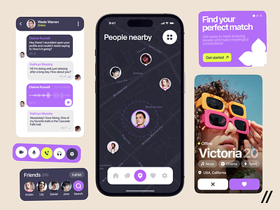 Dating Mobile iOS App android animation app app design app interaction calendar chat dating design gps ios media mobile mobile app mobile ui motion online social ui ux
