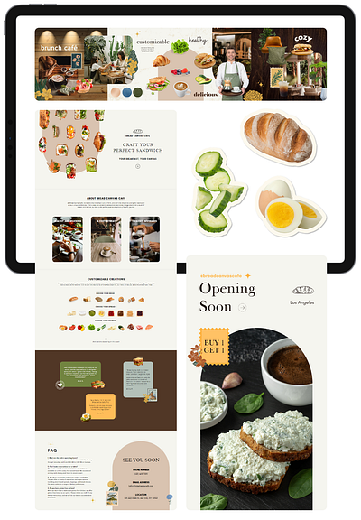 Café Brand branding design graphic design layout styleguide website design