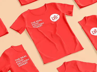 EPiC Food Hall brand collaterals brand identity branding design food graphic design malaysia packaging red tshirt visual identity