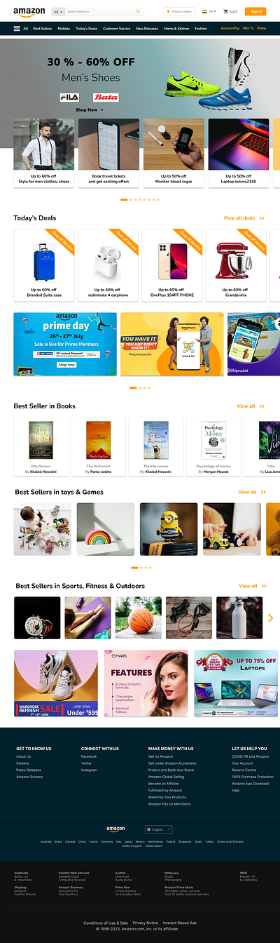 Amazon Landing Page design figma landingpage ui uiux website