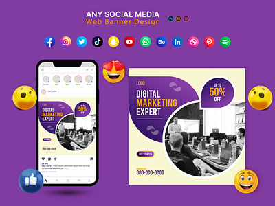Promotional Social Media post Design advertising agency banner company design social social media social media post social media post design web banner