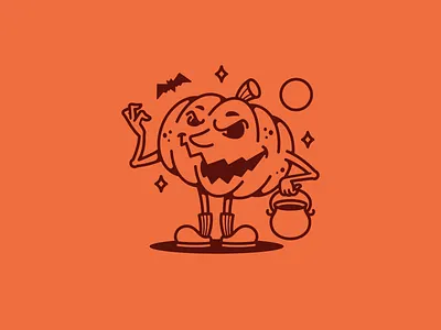 Halloween Pumpkin Logo branding design graphic design illustration logo vector