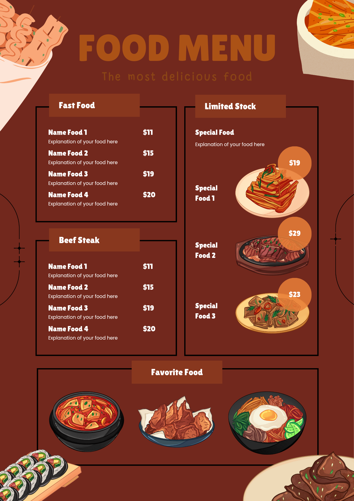 Food Menu Example By Moses Akinyemi On Dribbble 1611